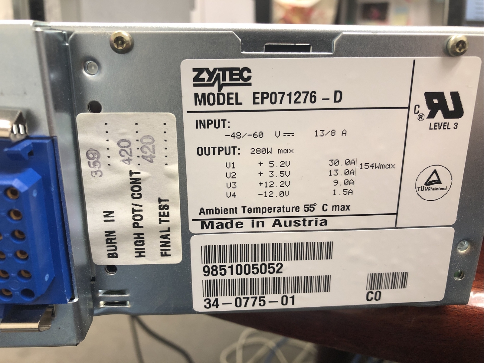Zytec Mod EP071276-d Cisco Power Supply