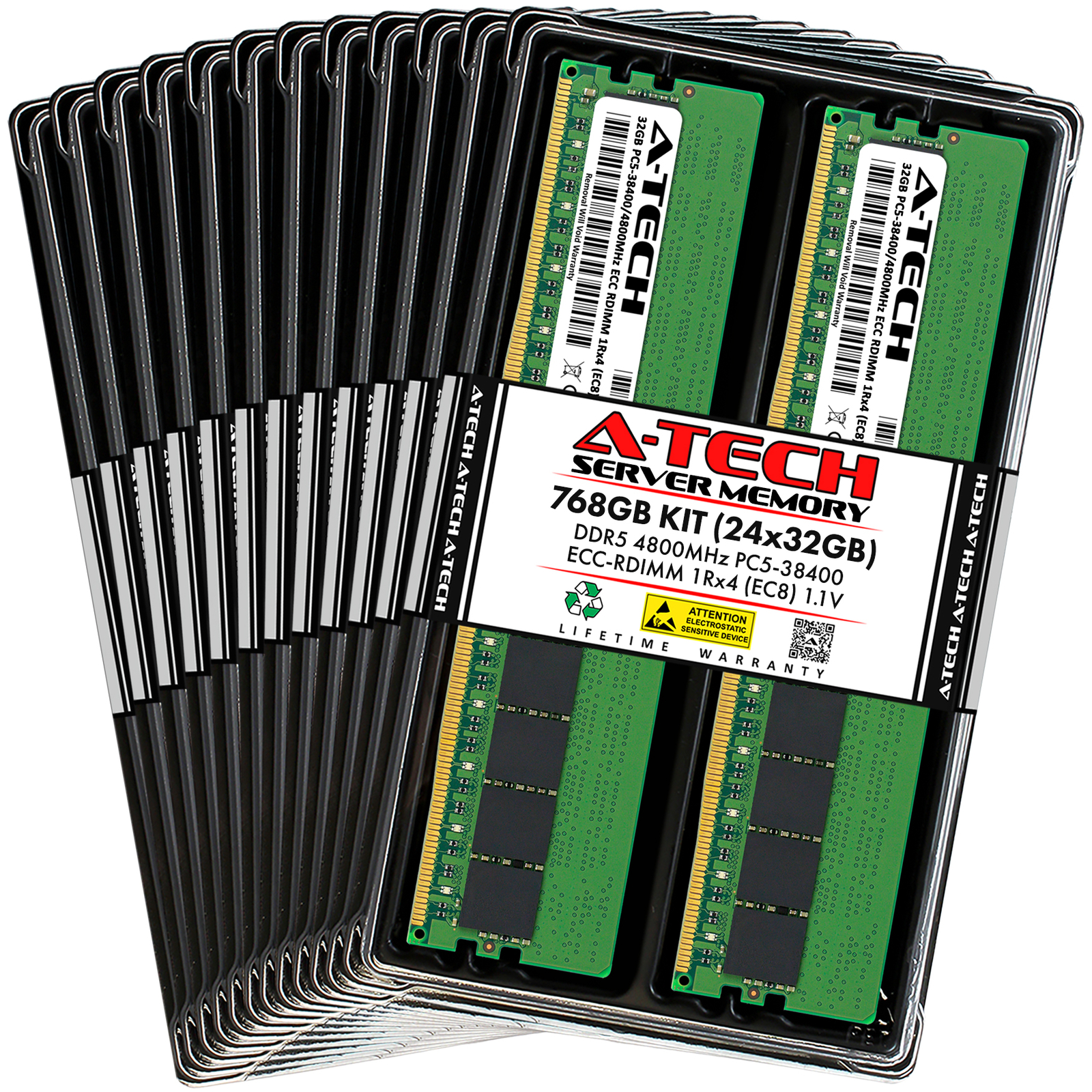 768GB 24x32GB PC5-4800 EC8 RDIMM Supermicro H13DSH H13SSH X14DBT-FAP Memory RAM