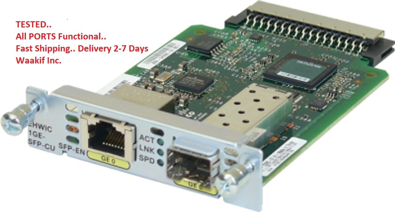 Genuine Cisco EHWIC-1GE-SFP-CU • 1 Port Gigabit Enhanced Network Card Tested