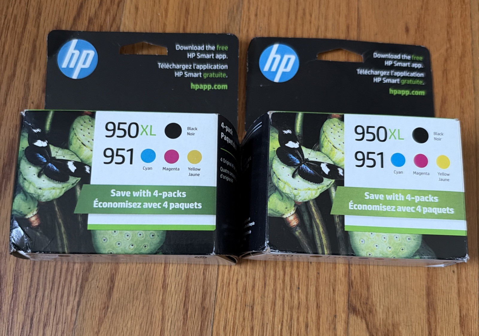 4-PACK HP GENUINE 950XL BLACK & 951 COLOR INK OFFICEJET PRO 8100 - 2027 & 2028