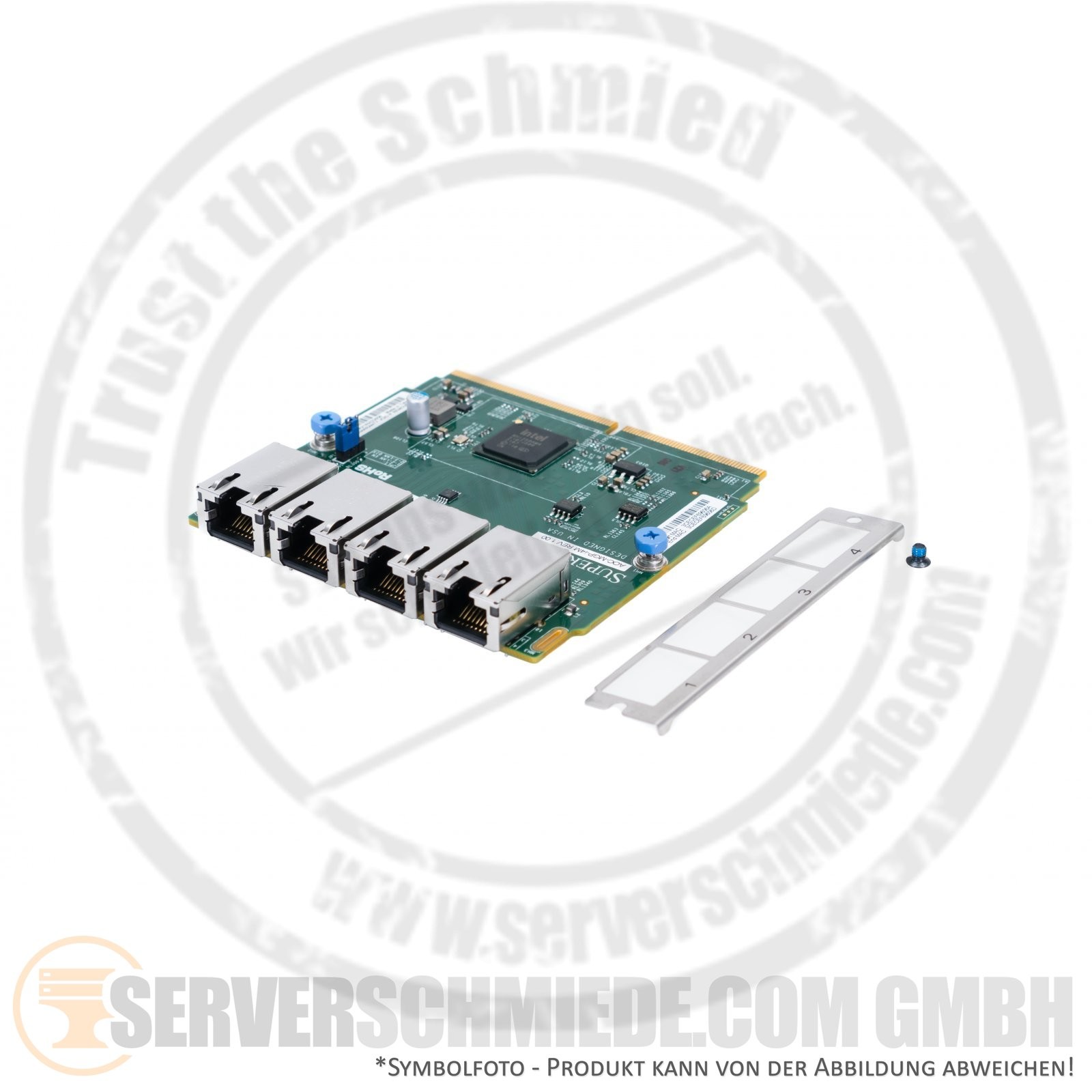 Supermicro AOC-MGP-I4M 4x 1GbE Copper RJ-45 Network 1Gigabit LAN SIOM Modular Co