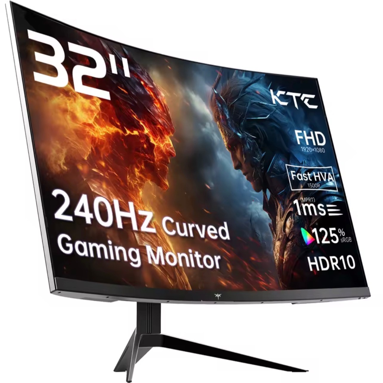 32 inch 240Hz Curved Gaming Monitor 1500R 1080P 125% sRGB 1ms, Freesync/G-syn...