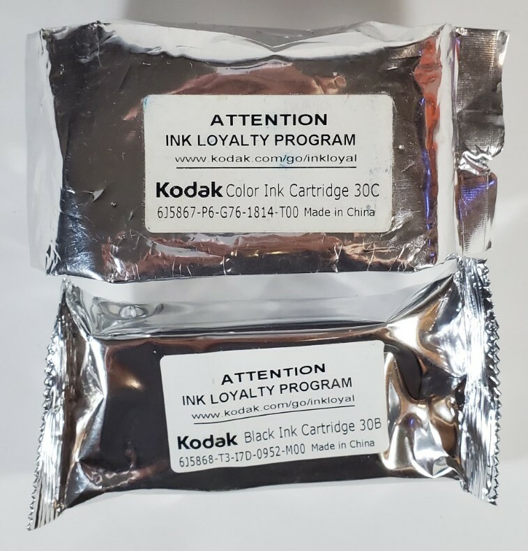 Genuine Kodak 30B Black & 30C Color Cyan Magenta Yellow Ink Cartridge Combo Pack