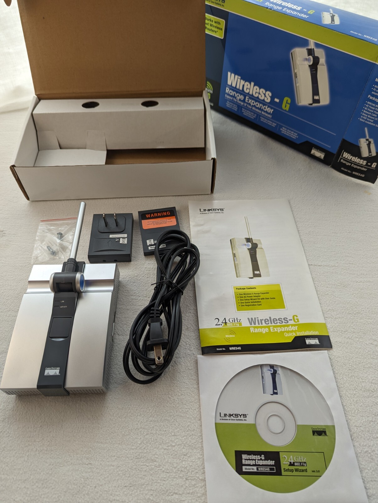 Linksys (Cisco) WRE54G v3 Wireless-G Range Expander 2.4GHz 802.11g