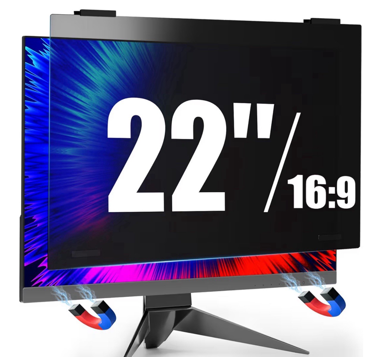 22 Inch Privacy Screen Hanging for Computer Monitor 16:9 Aspect Ratio