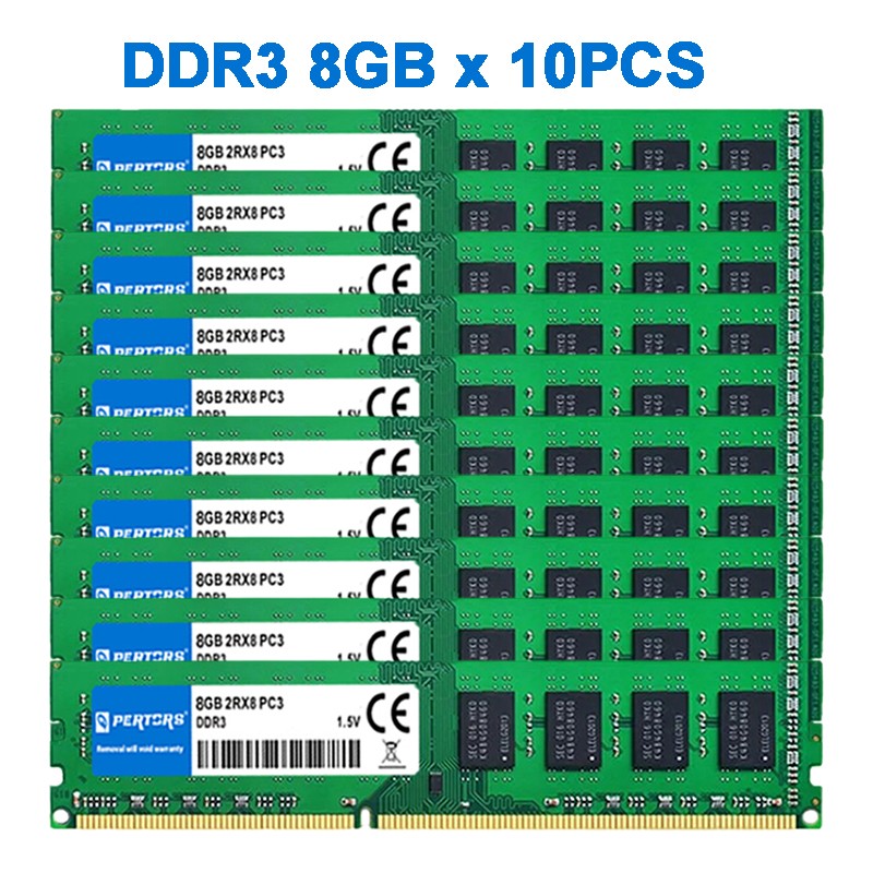 Q-PERTORS DDR3 80GB 1600MHZ 1.5V 240-PIN DIMM Desktop Memory RAM Non-ECC10x8GB