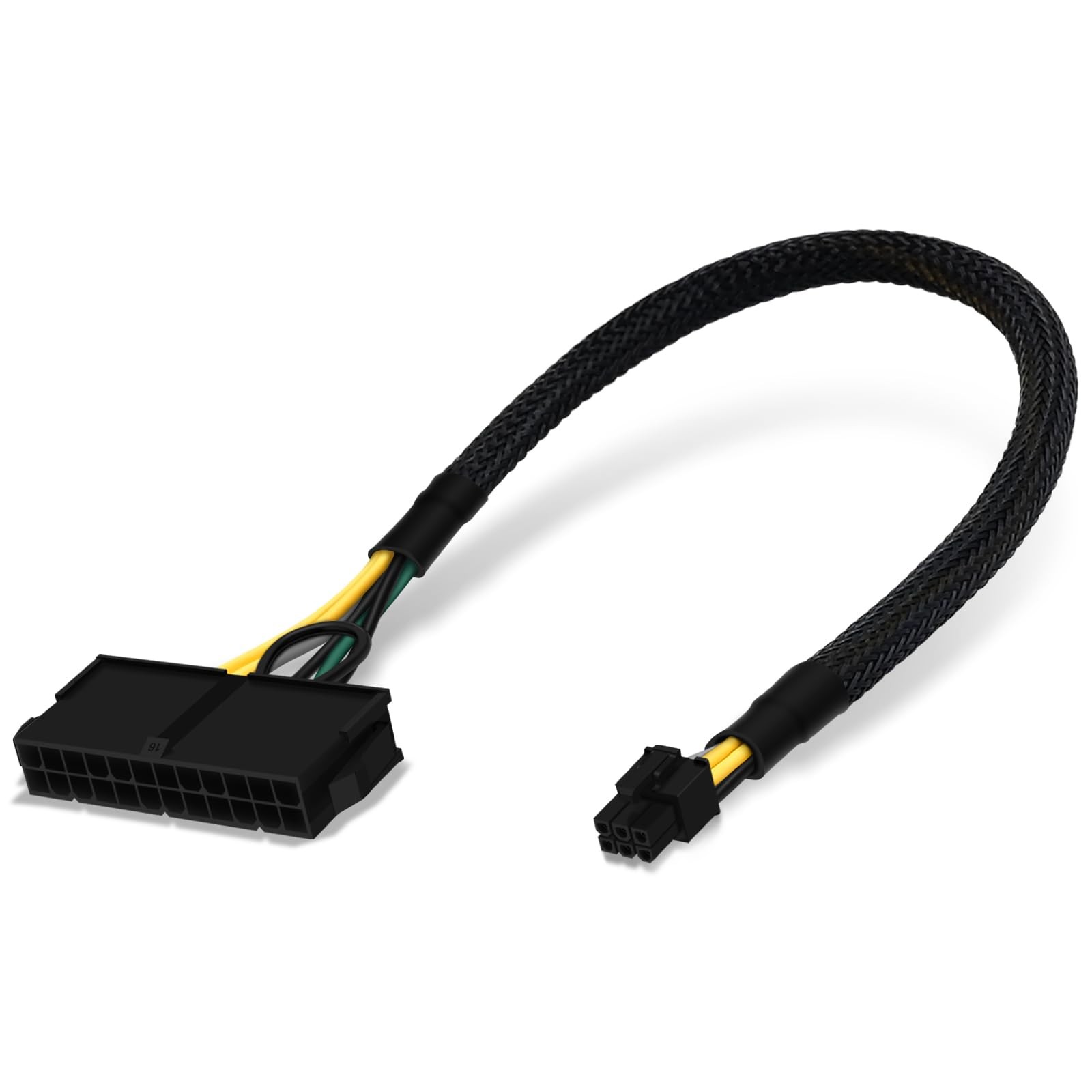 COMeap 24 Pin to 6 ATX PSU Power Adapter Cable for 13.3 inches, Black