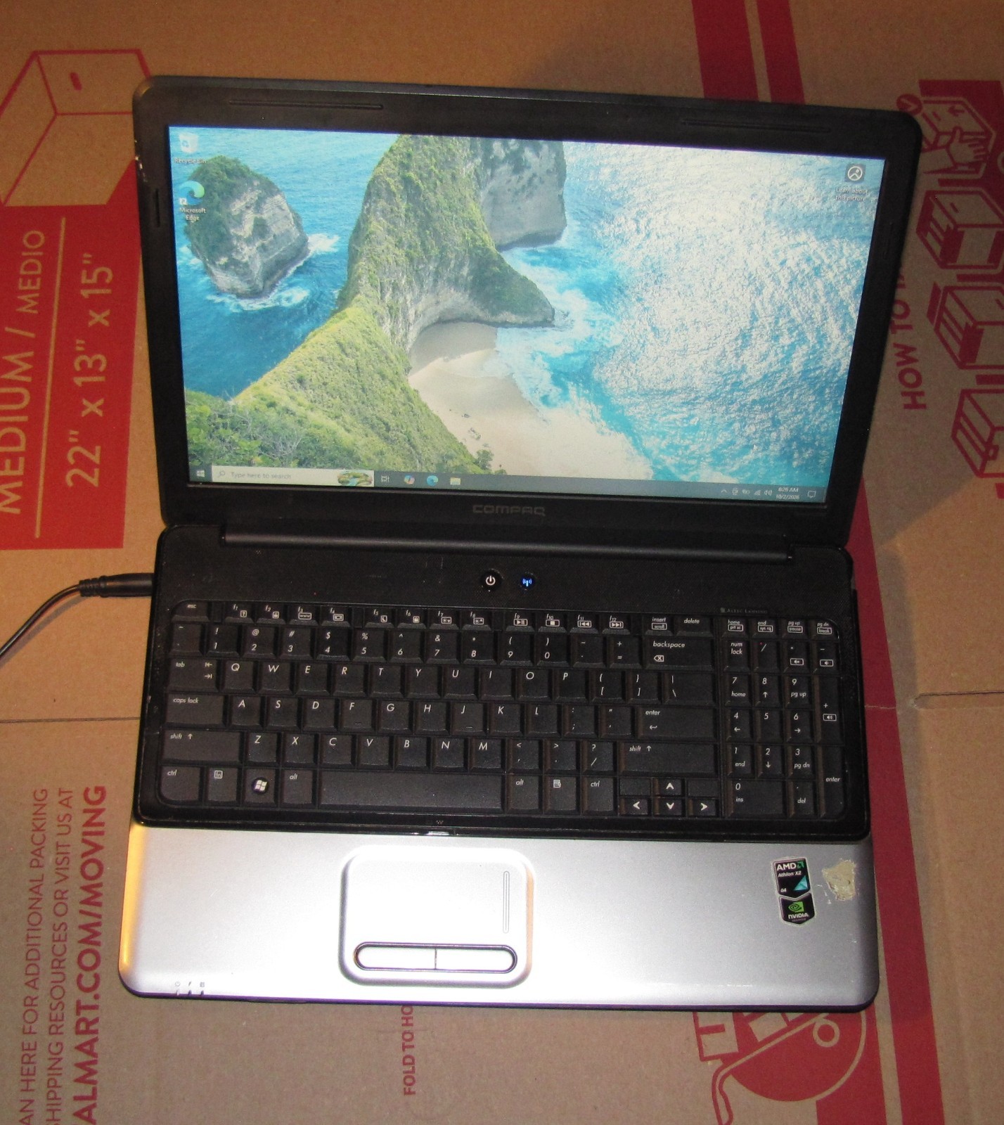 Compaq Presario CQ60 AMD Athlon QL64 2.1GHz 3GB 80GB Windows 10 Pro 15.6" Laptop