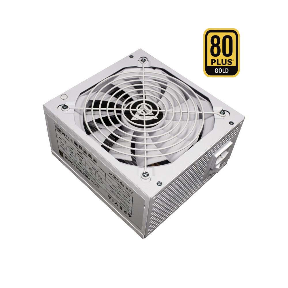 Apevia ATX-PR600W-WH Prestige 600W 80+ Gold RoHS Compliance Power Supply