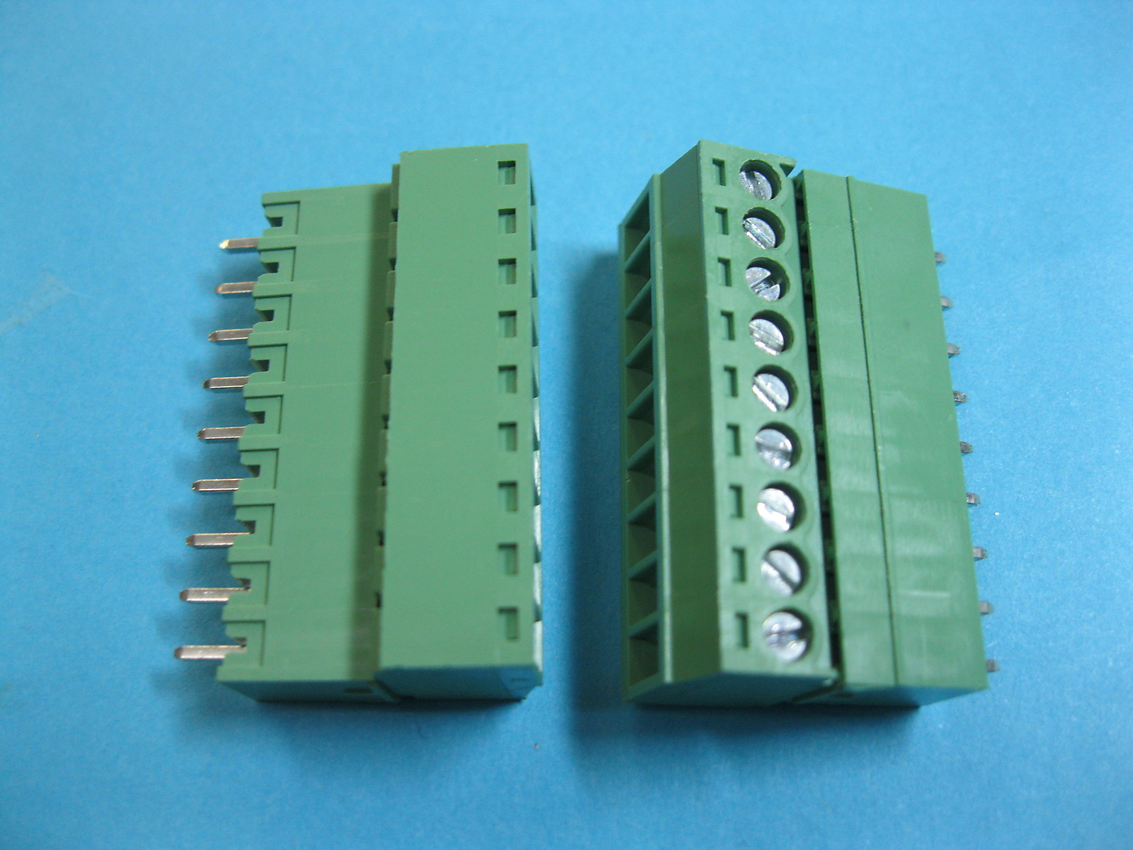10 pcs 3.5mm 9 way/pin Screw Terminal Block Connector Green Plugable Type New