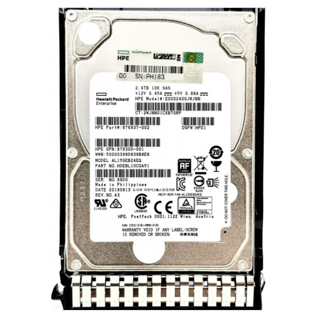 HPE 2.4TB SAS 2.5" SFF Enterprise HDD 879300-001 EG002400JWJNN 876937-002