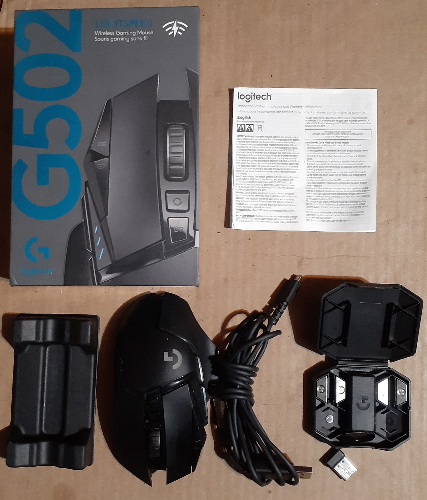 Logitech - G502 Lightspeed Wireless Optical Gaming Mouse With RGB Lighting Boxed