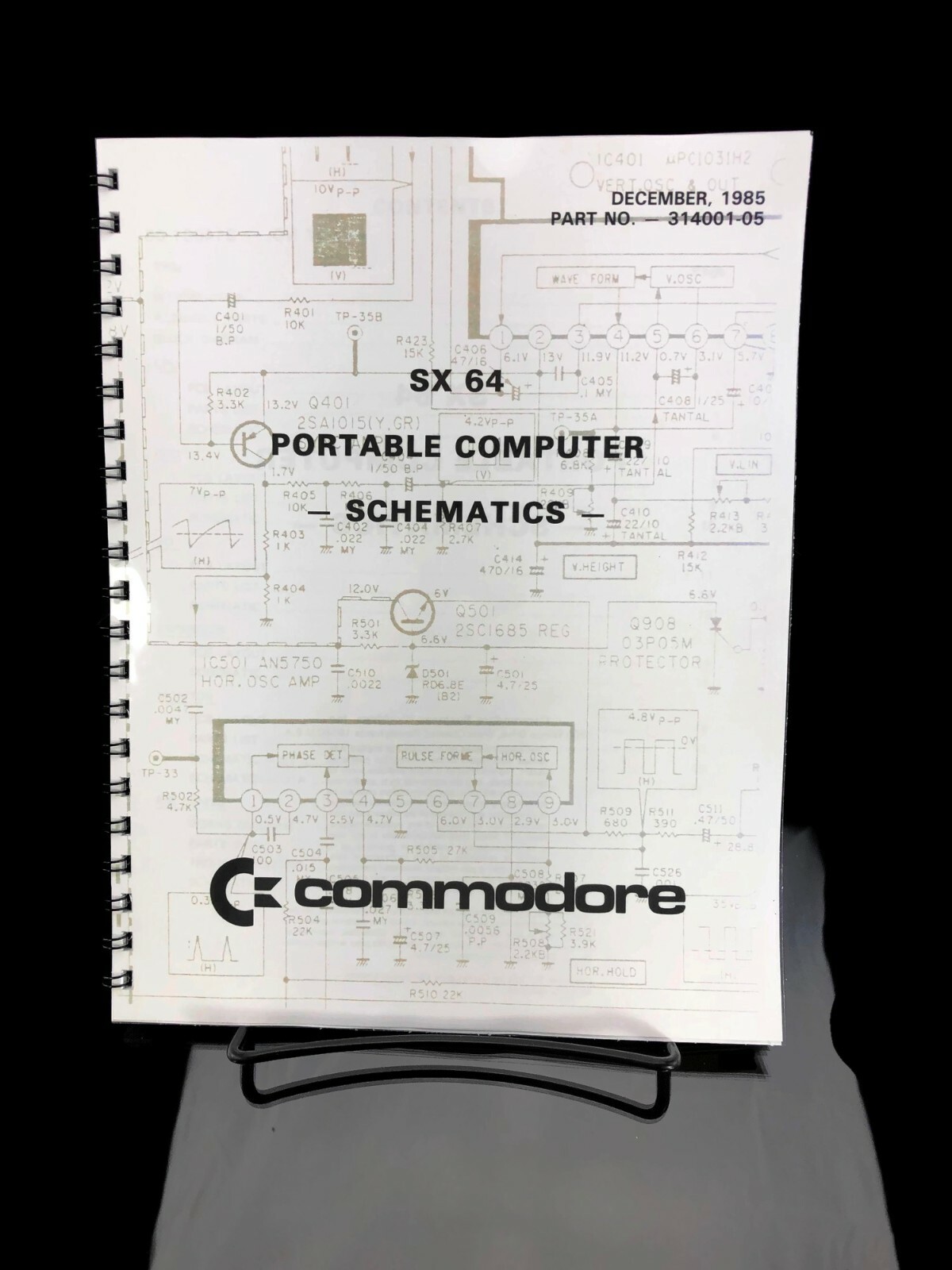 Commodore SX 64 SCHEMATICS Manual For Portable Computer COIL BOUND