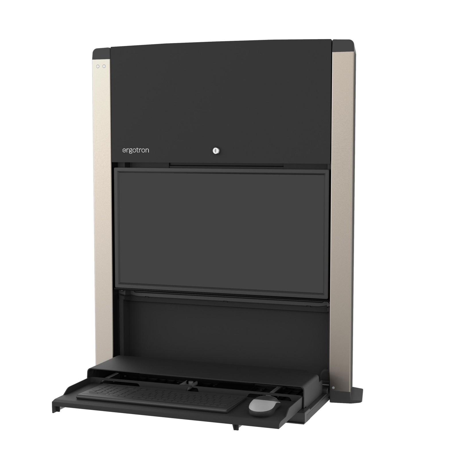 Ergotron CareFit - Wall-Mounted Workstation - Matte Black 61-367-060