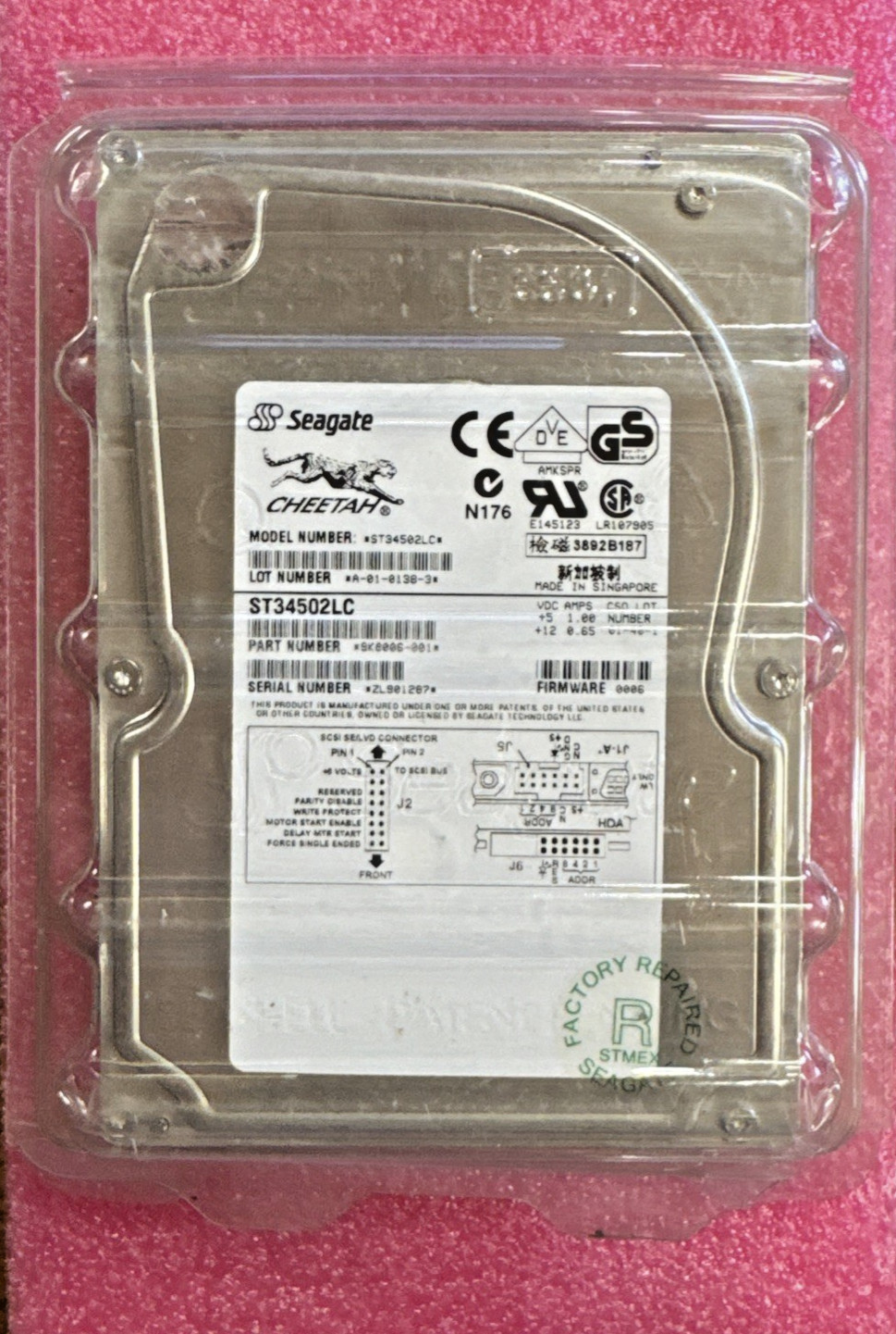 Seagate Dell ST34502LC 9K8006-021 0008594C 8594C 4.3GB Factory Refurbished  bin1