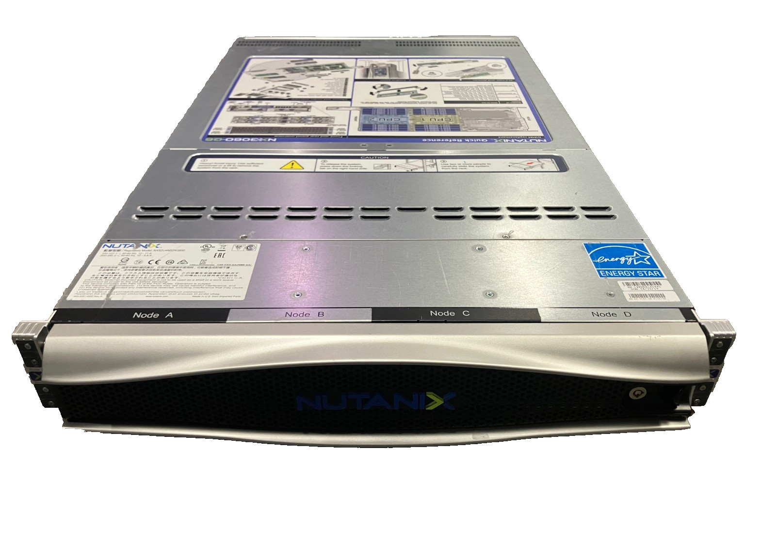 Nutanix NX-3060-G6 4-Node Server 1x Blade w/ 2x Heatsink No RAM/HDD w/ Faceplate