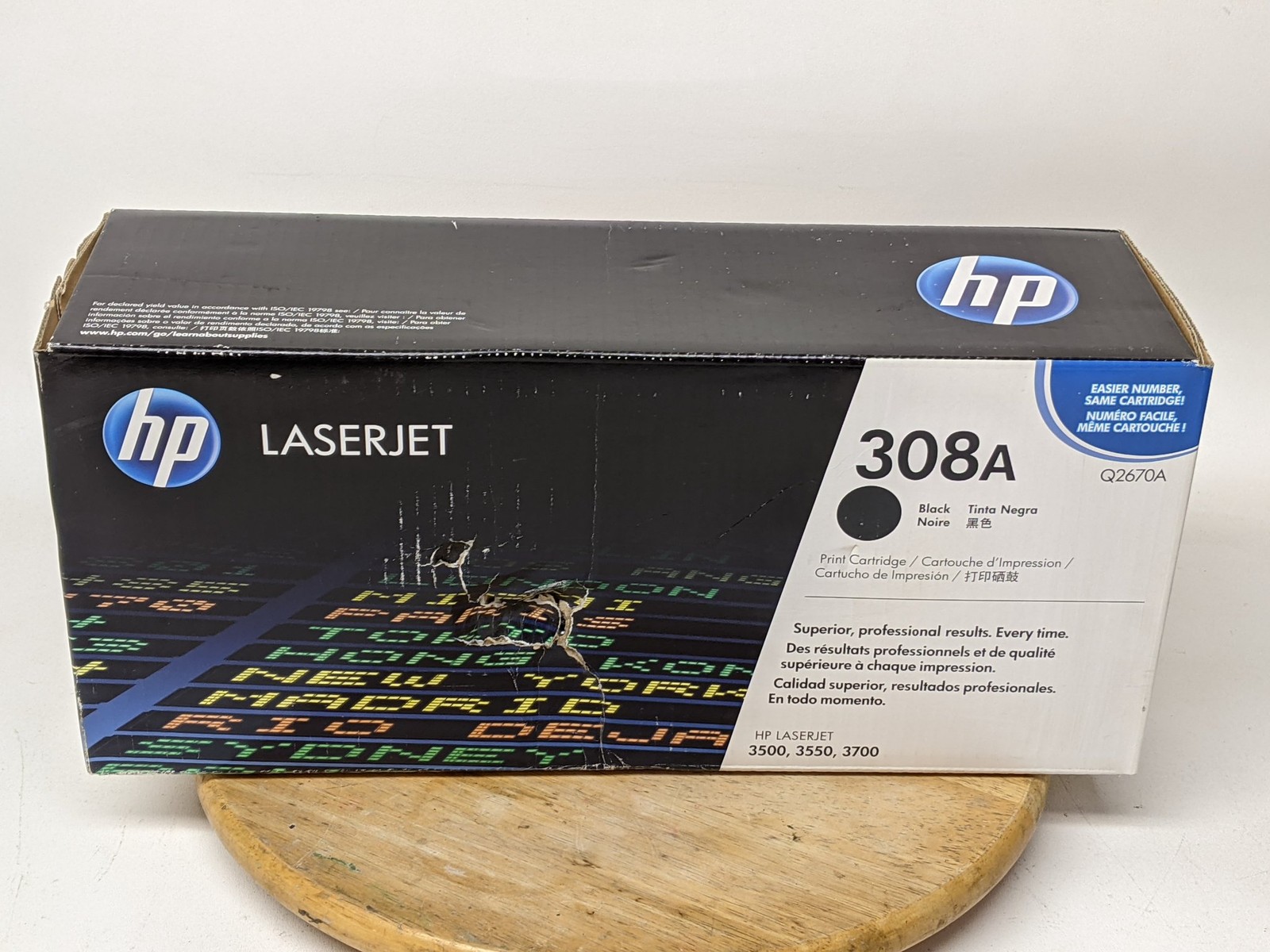 HP 308A Black LaserJet Toner Cartridge Q2670A for 3500 3550 3700 Printers