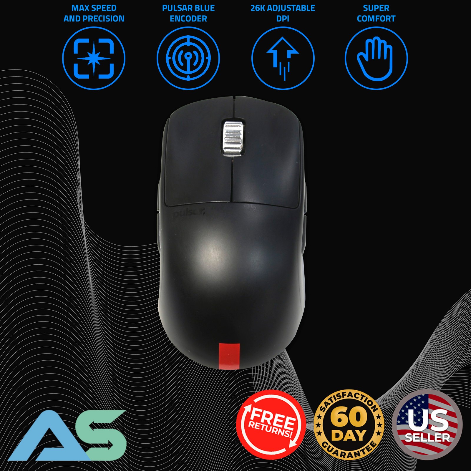 Pulsar X2A eS OLED eSports Gaming Mouse 26K DPI | PX2A3ES11, Size 1 | No Dongle