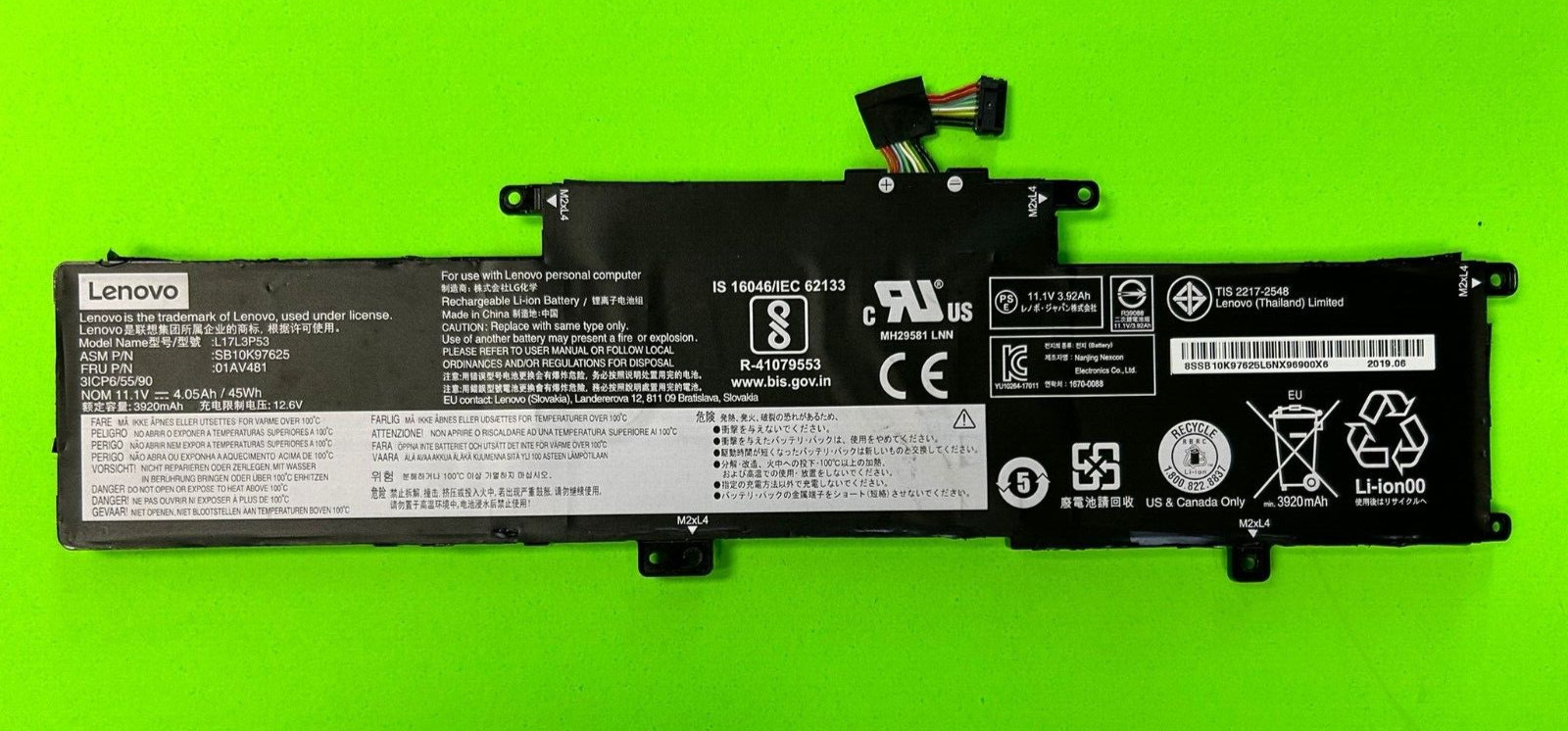 01AV481 L17M3P55 L17C3P53 L17L3P53 BATTERY GENUINE LENOVO ThinkPad 01AV482 HH