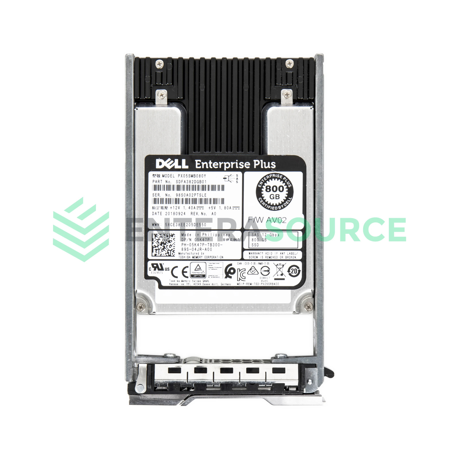 Dell 5K47P-EQL EqualLogic 800GB MLC SAS SSD 2.5" 12Gbps WI Solid State Drive