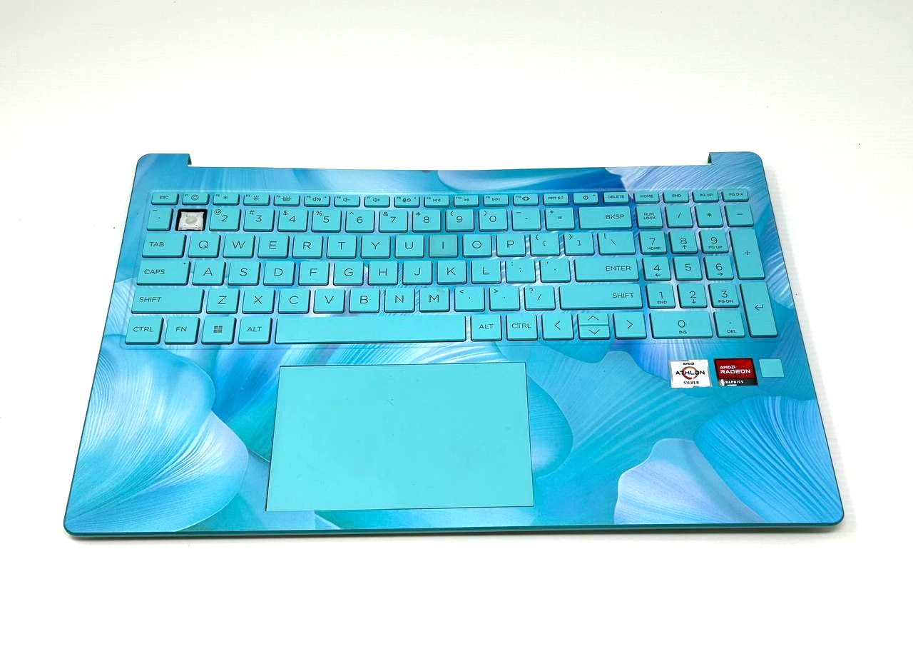 HP 15-fd0105ds 15.6" Palmrest TOUCHPAD Keyboard  READ KEY "1" MISSING Aquamarin