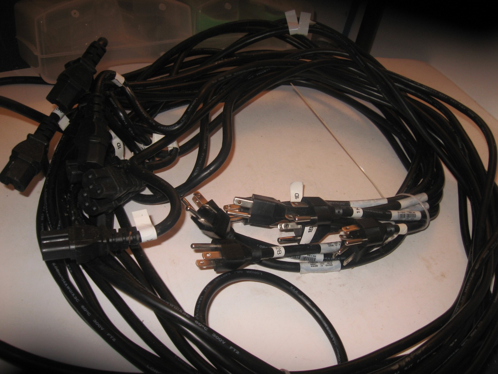 10X NEW  Notched Power Cord 14AWG, 300V, High Temp, 8-Ft