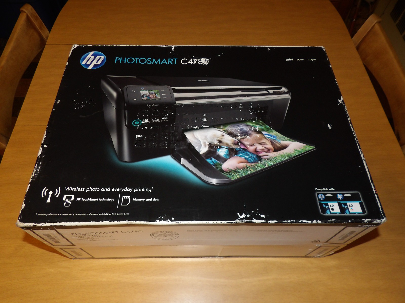 HP PhotoSmart C4780 All-In-One Wireless Photo InkJet Printer Scan Copy NEW/OPEN