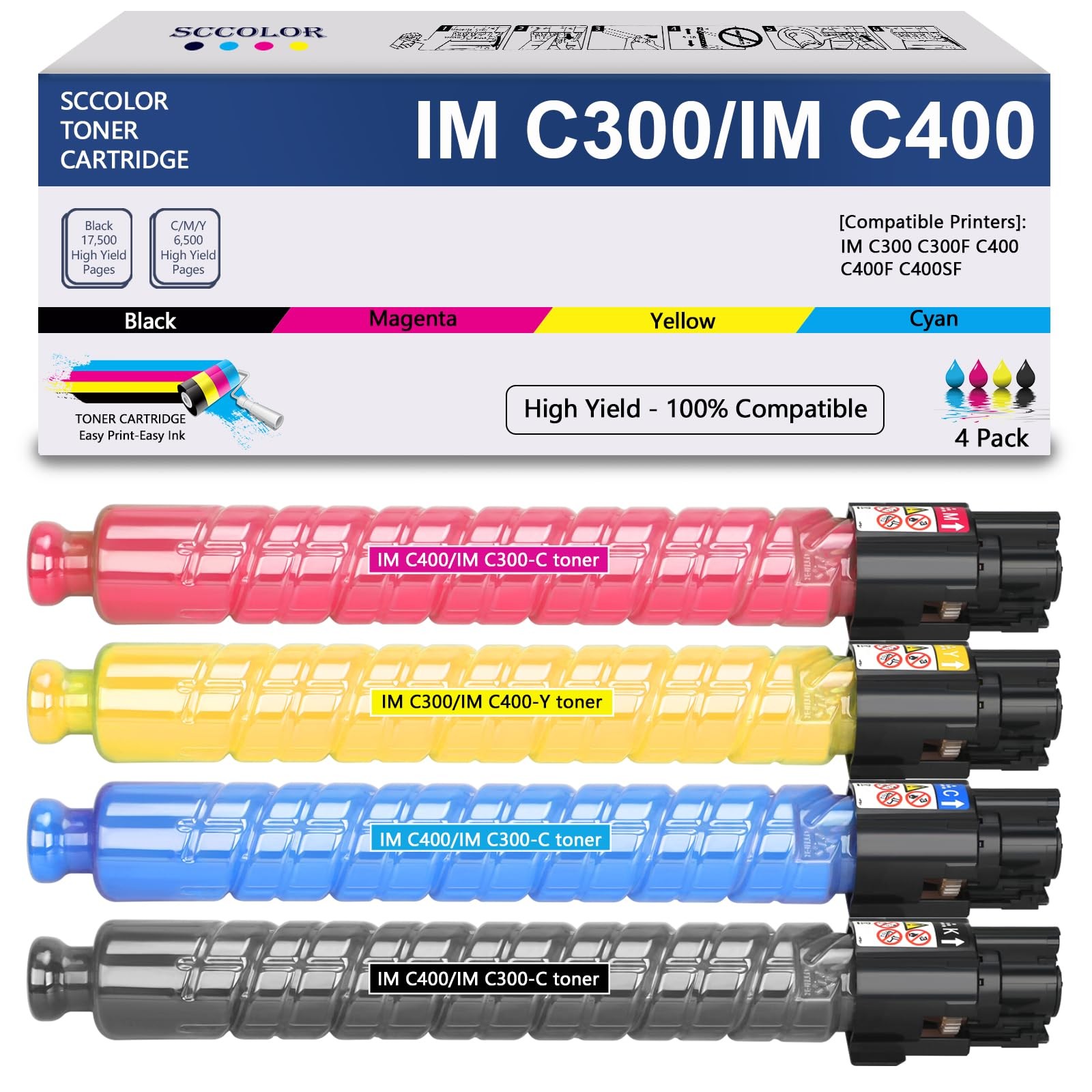 IM C300 IMC300 IM C400 IMC400 Toner Cartridge 842378 842379 842380 842381