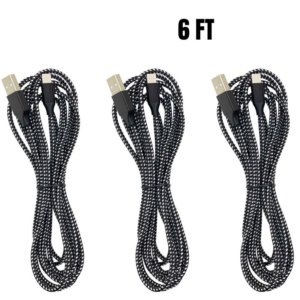 3/6Pack Fast Charger Cable Heavy Duty For iPhone 13 12 11 X XR 8 7 Charging Cord