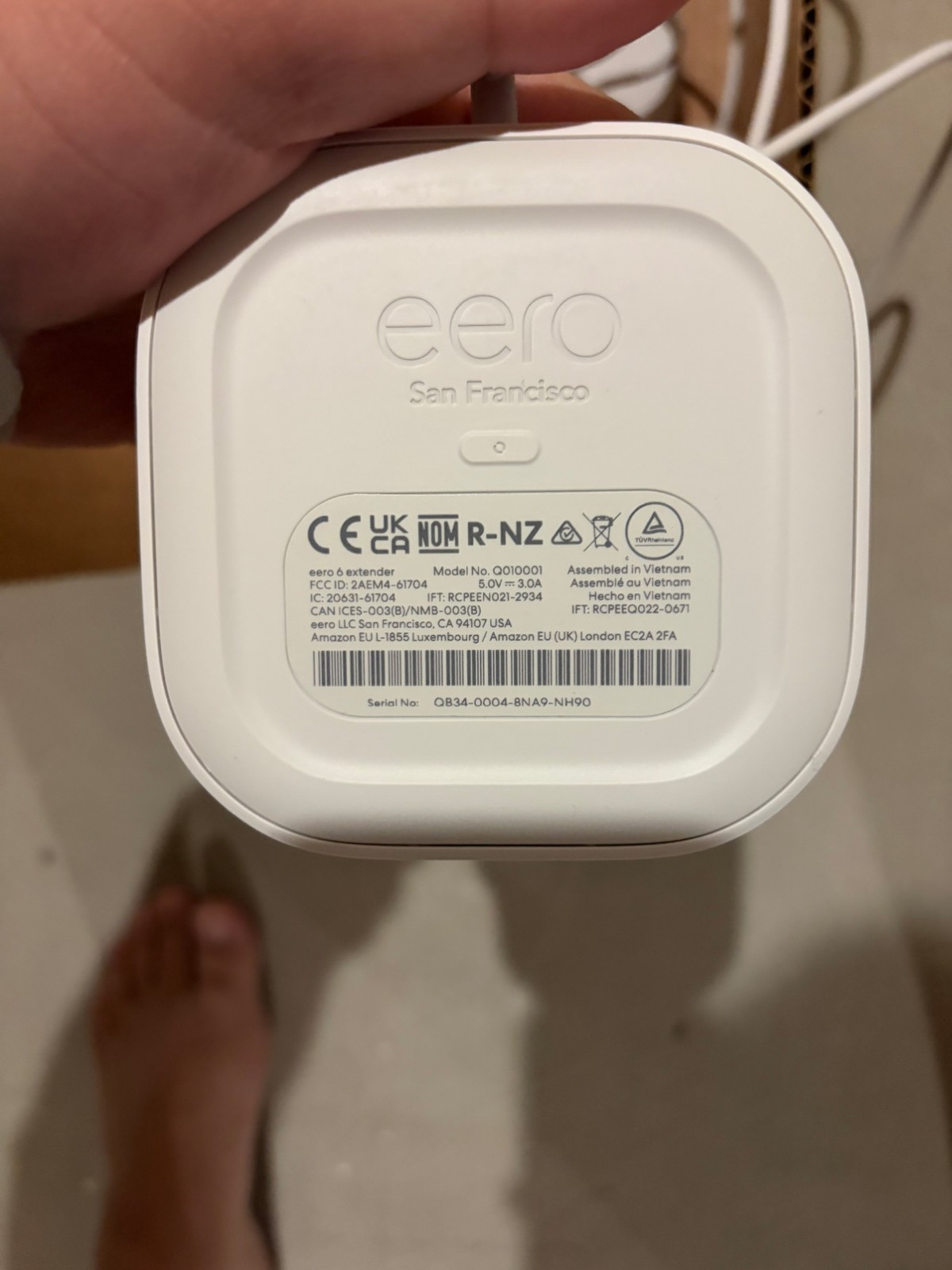 eero 6 Extender Q010001 Dual-Band Mesh WiFi Add-On — Works with Any ISP
