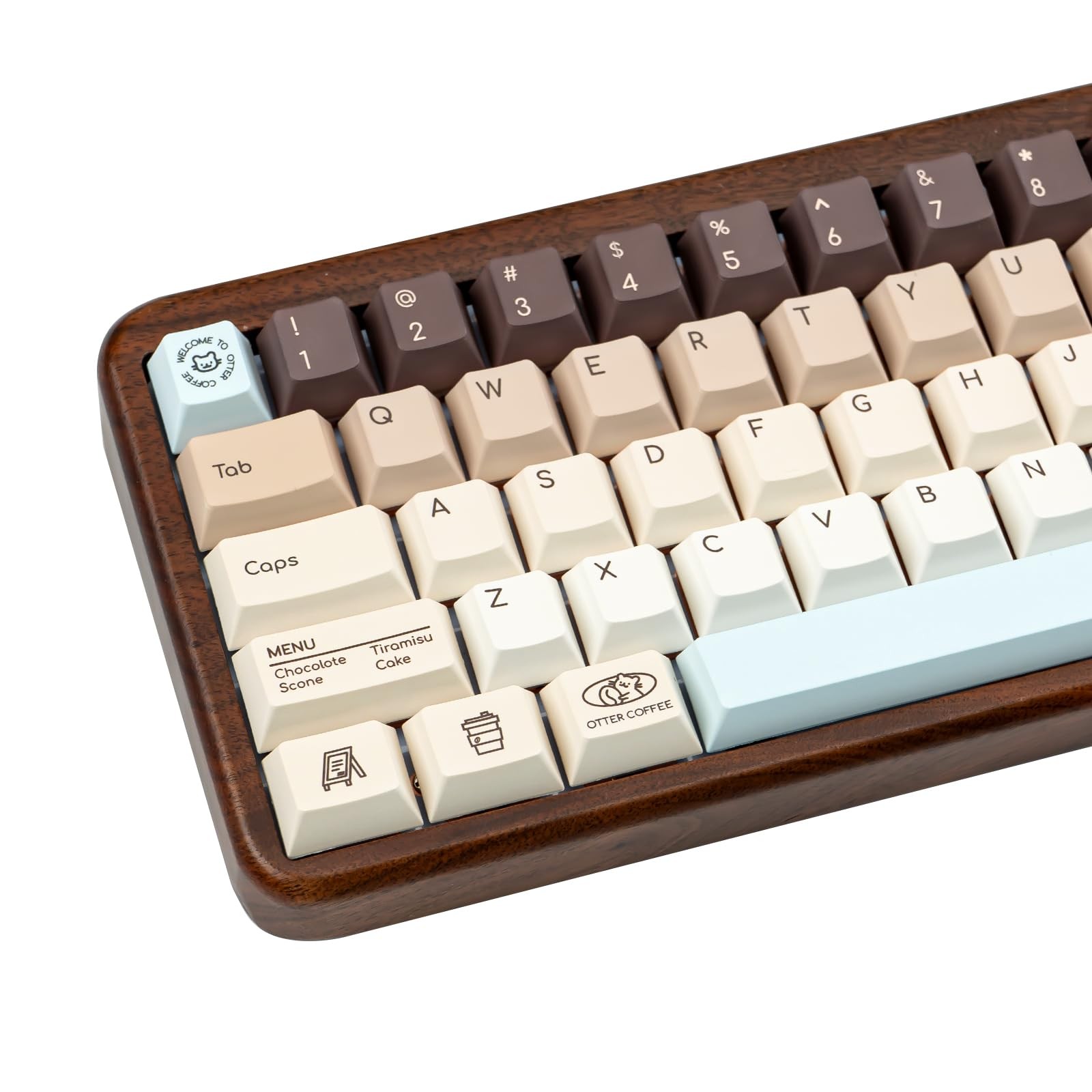 Minimalist Brown Cherry Profile PBT Keycaps Mechanical Keyboard Custom
