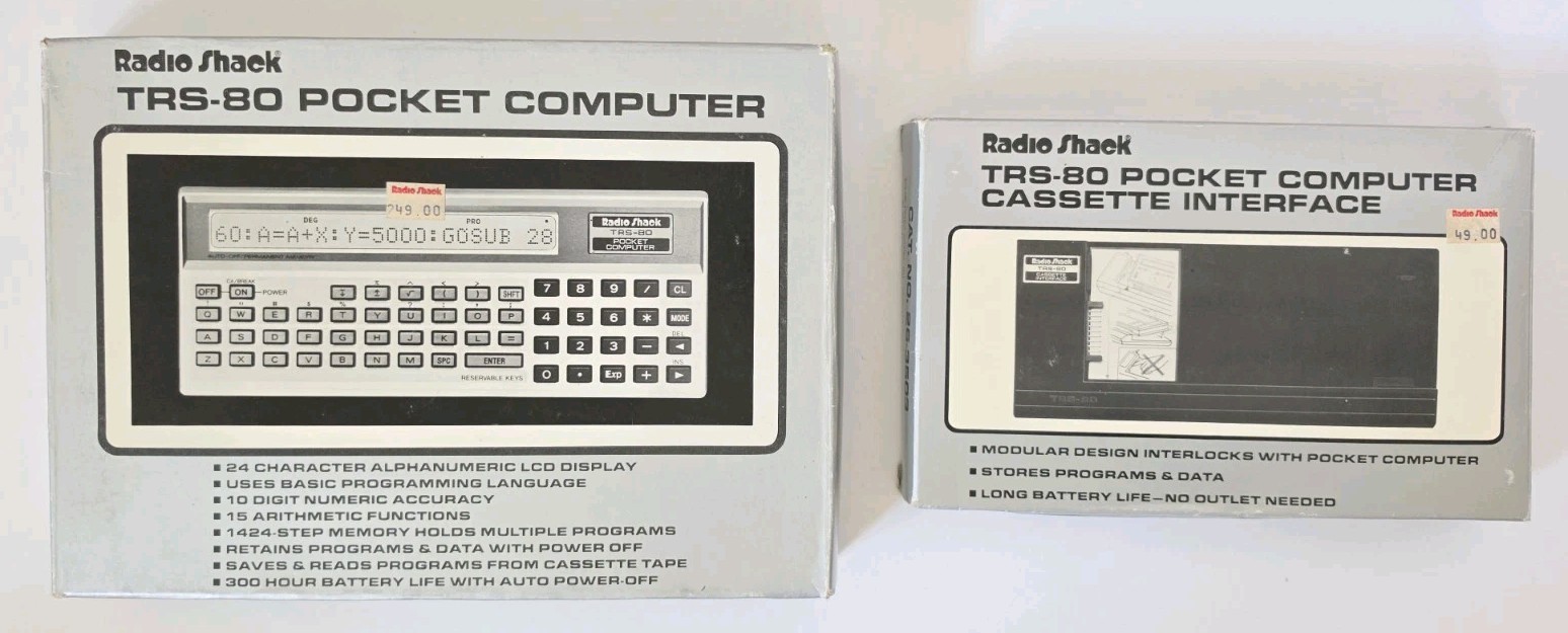 Vintage 1980 Radio Shack Tandy TRS-80 PC-1 Pocket Computer Cassette Interface