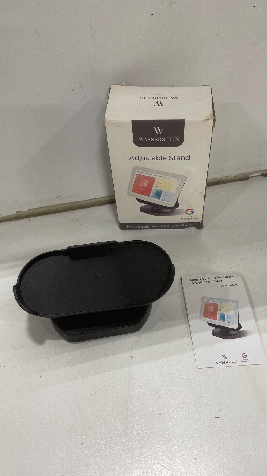 Wasserstein Angle Stand Compatible With Google Nest Hub Max (Charcoal)