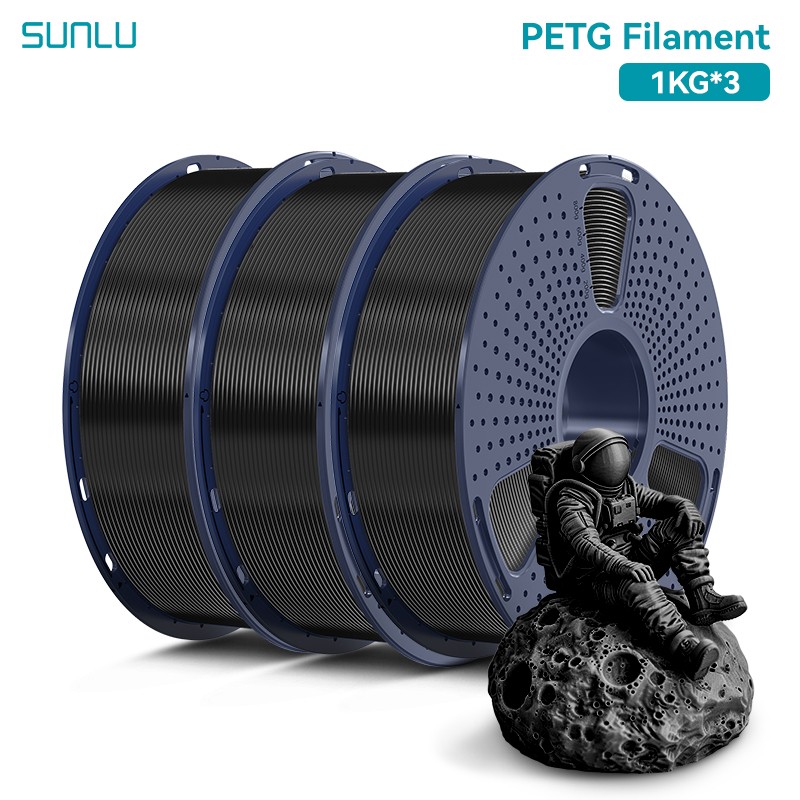 SUNLU 3x 1KG PETG 3D Printer Filament 1.75mm PETG 1KG/Roll High Toughness PETG