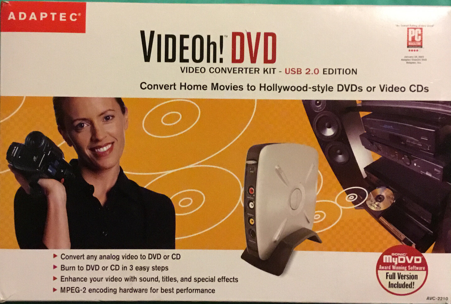Genuine Adaptec Videoh DVD (AVC-2210) Video Converter Kit USB 2.0 Edition——24