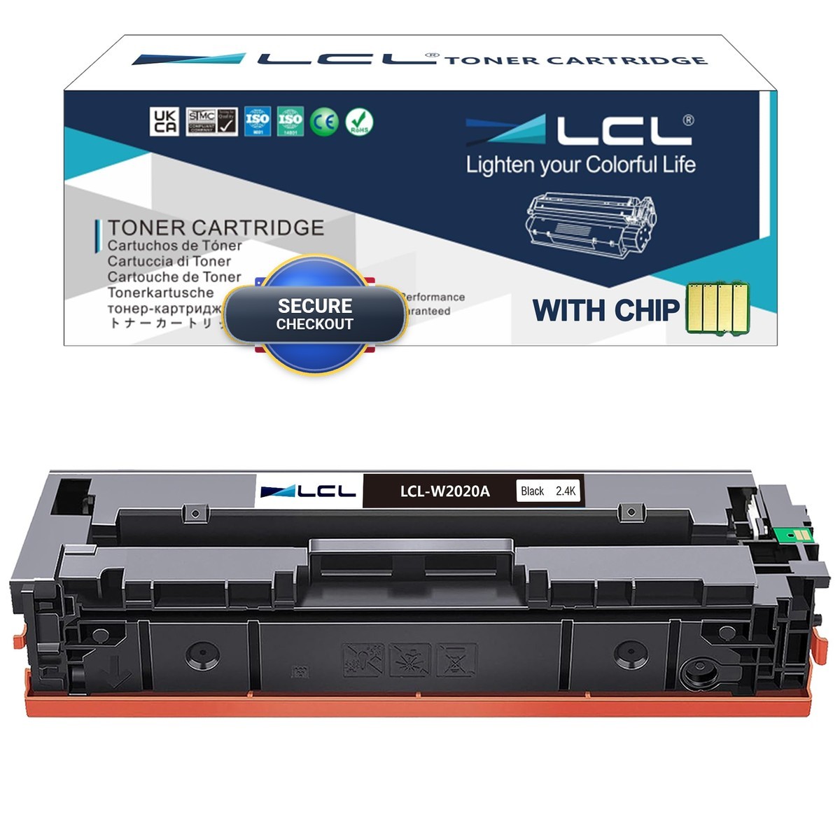 LCL 414A Black Toner Cartridge Chip Replacement HP W2020A Color LaserJet Pro