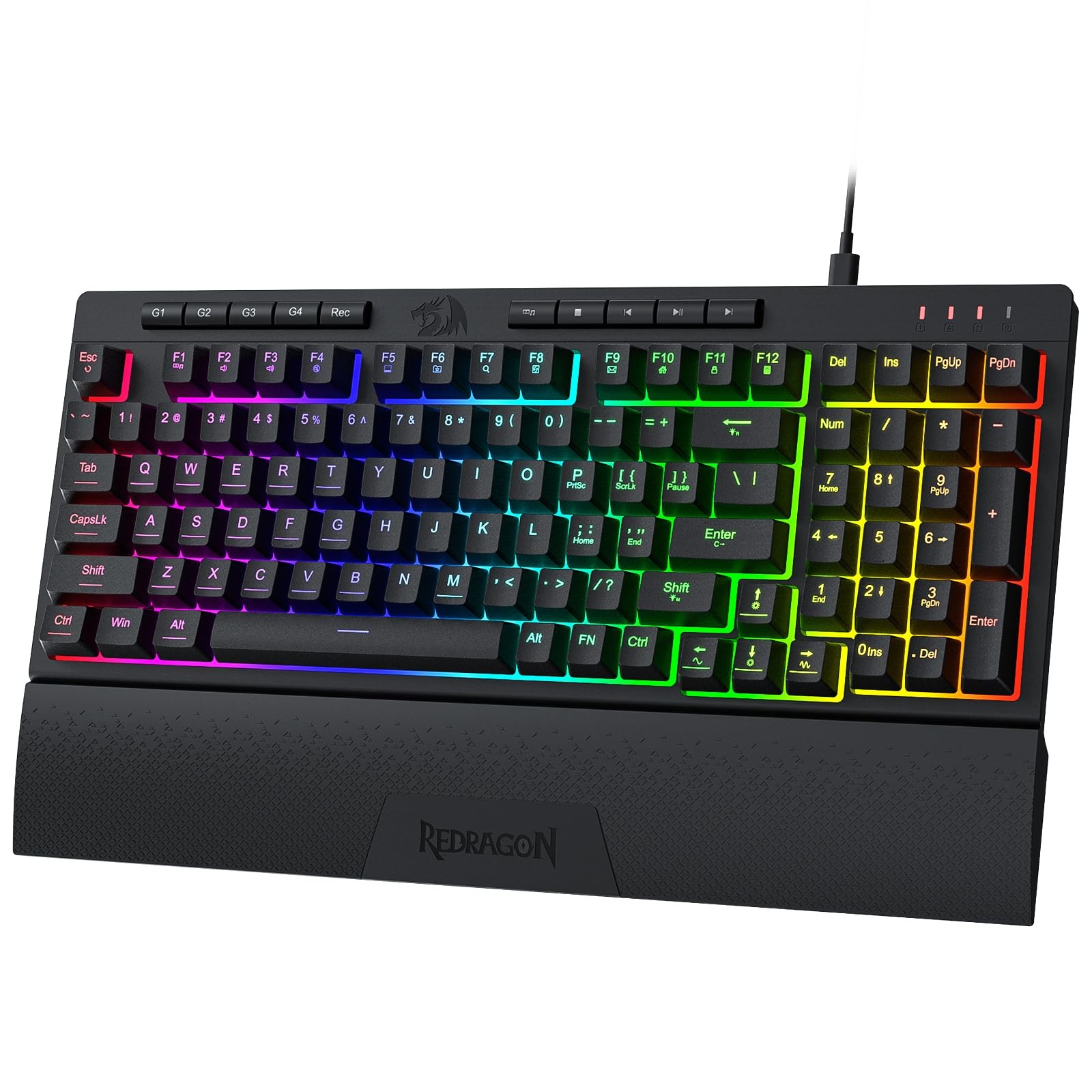 K515 Shiva Wired Membrane Gaming Keyboard, 98 Keys Mechanical-Feel Keyboard