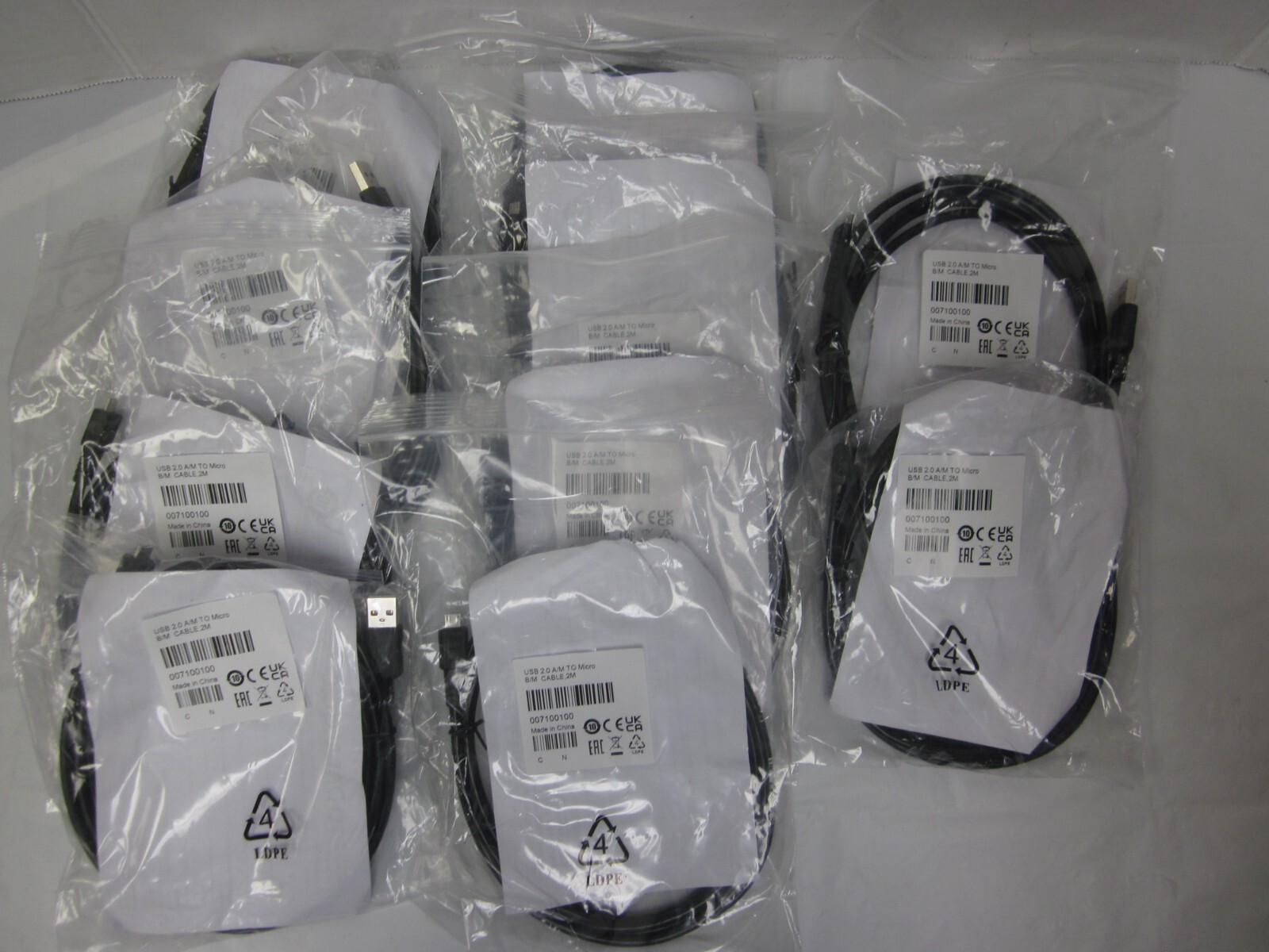 10X NEW Datalogic USB 2.0 A/M TO MICRO B/M CABLE 2M 007100100 CHARGING CABLE