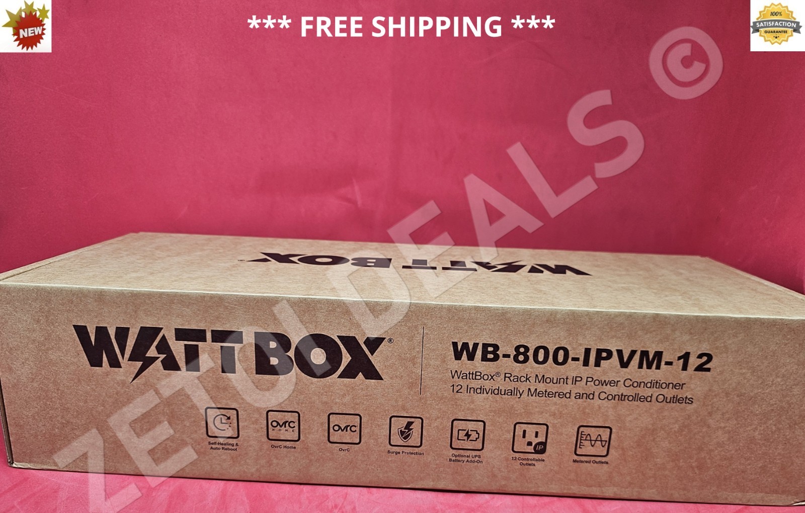 WattBox WB-800-IPVM-12 IP Power Conditioner 12-Outlet Individually Controlled