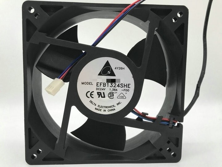 DELTA EFB1324SHE 12738 12.7CM 24V 1.38A inverter cooling fan 3pin