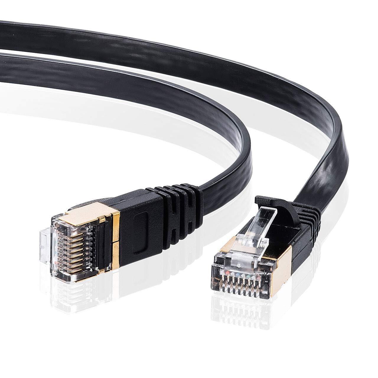 Sanwa Supply LAN Cable CAT7 ultra flat 10m 10Gbps / 600MHz KB-FLU7-10BK NEW