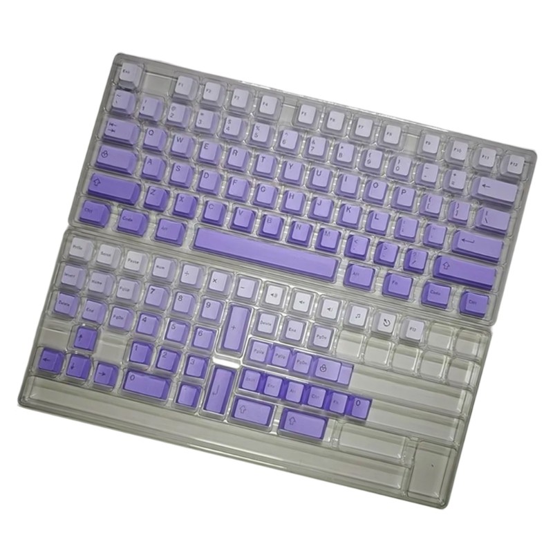 PBT Top/Side Engraveds Keycaps, 125Keys Original Height Gradients Color Keycaps