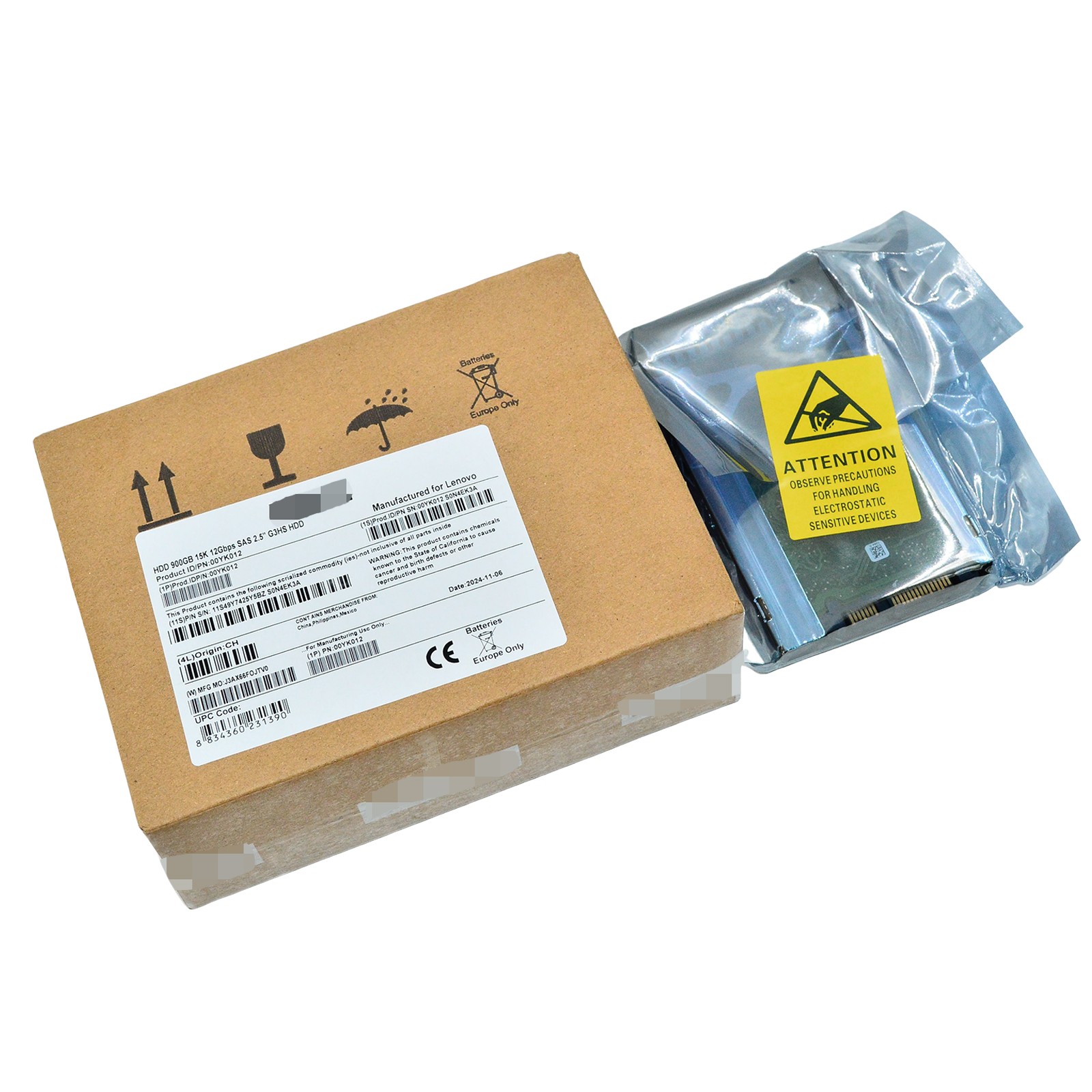 New 7XB7A00023 Lenovo 00YK012 2.5 " 900GB 15K SAS 12G HDD HARD DRIVE ST900MP0146