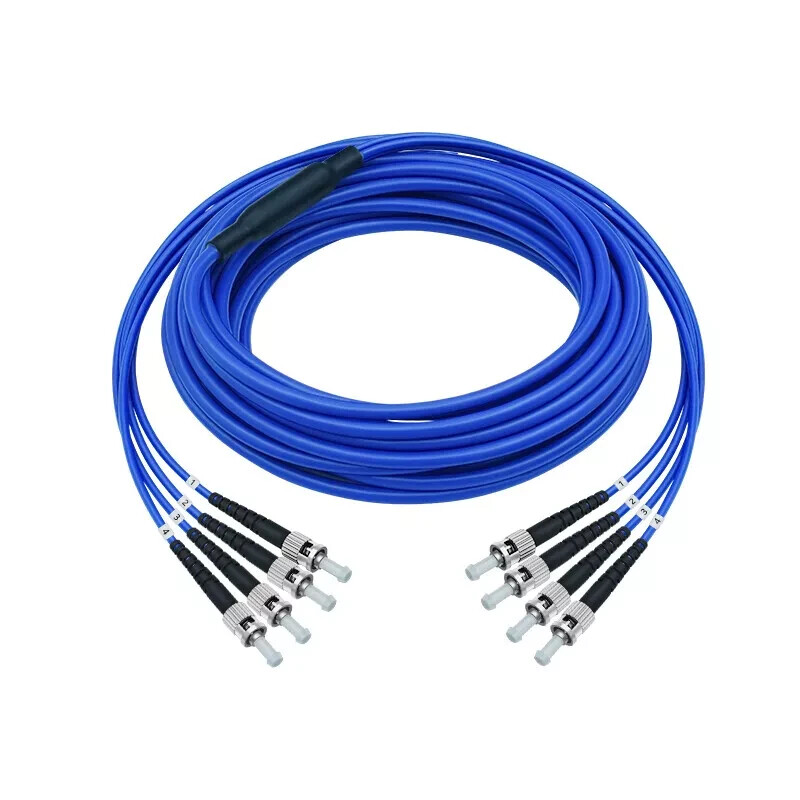 100M Indoor Armored ST-ST 4 Strand Single-Mode 9/125 Fiber Patch Cord-65356