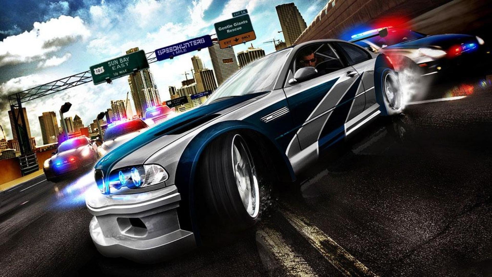 Cars need for speed action crime drama bmw tuning Desk Mat Stitched