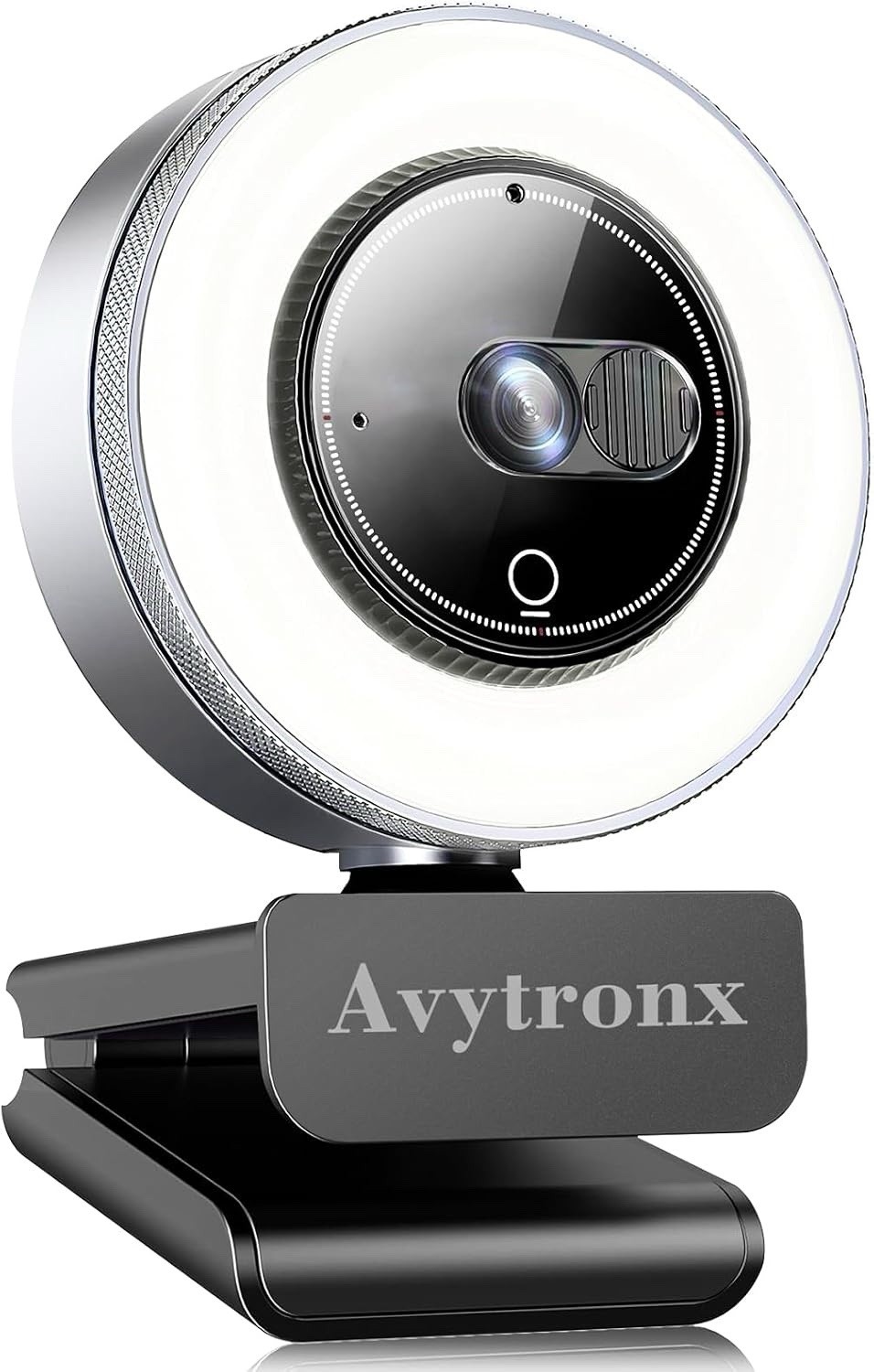 Avytronx I930 2K Quad HD USB 2.0 Webcam Ring Light HDR Privacy Cover Mic