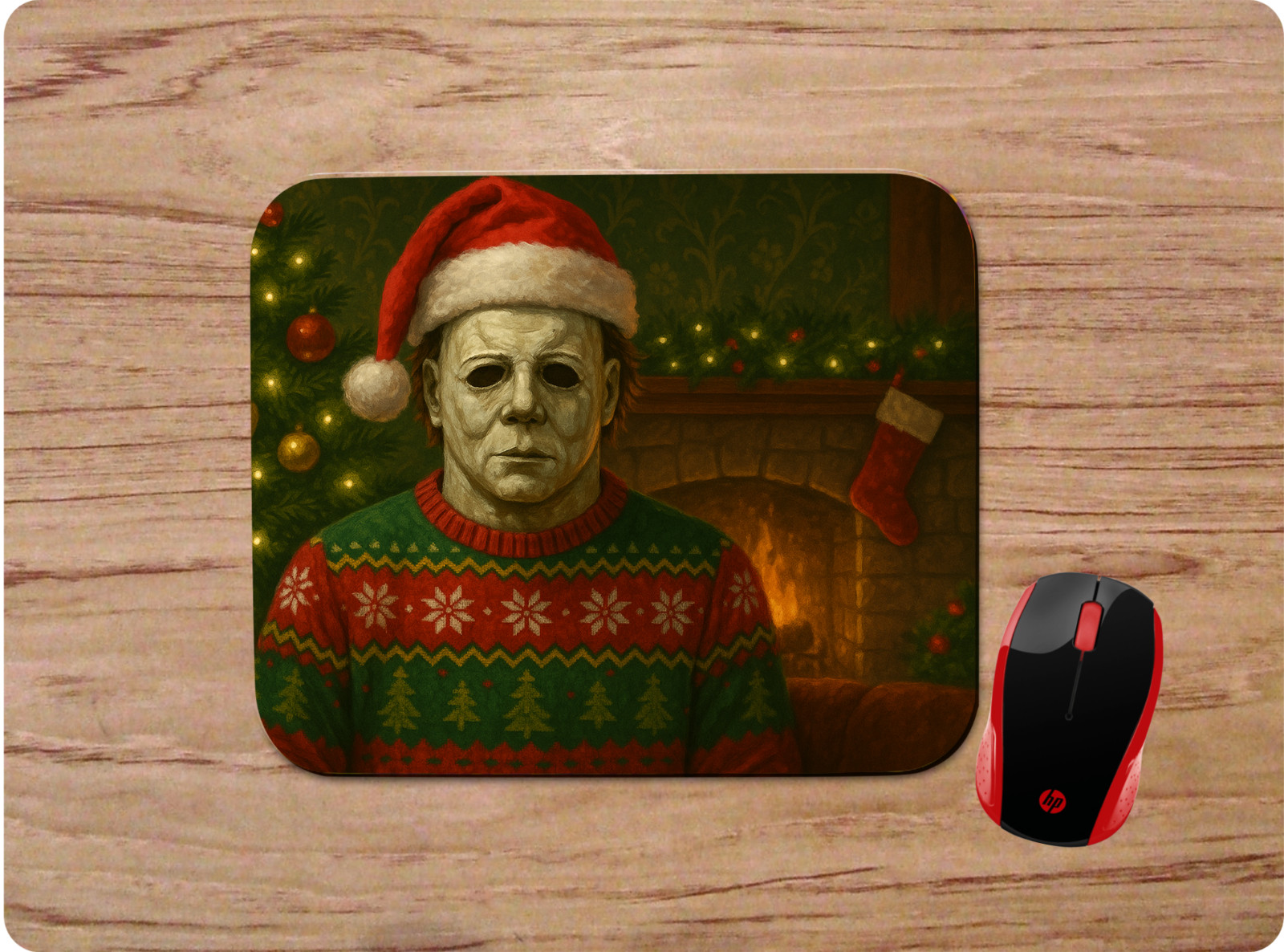 MICHAEL MYERS HALLOWEEN CHRISTMAS CUSTOM NEOPRENE NON-SLIP SOFT MOUSE PAD