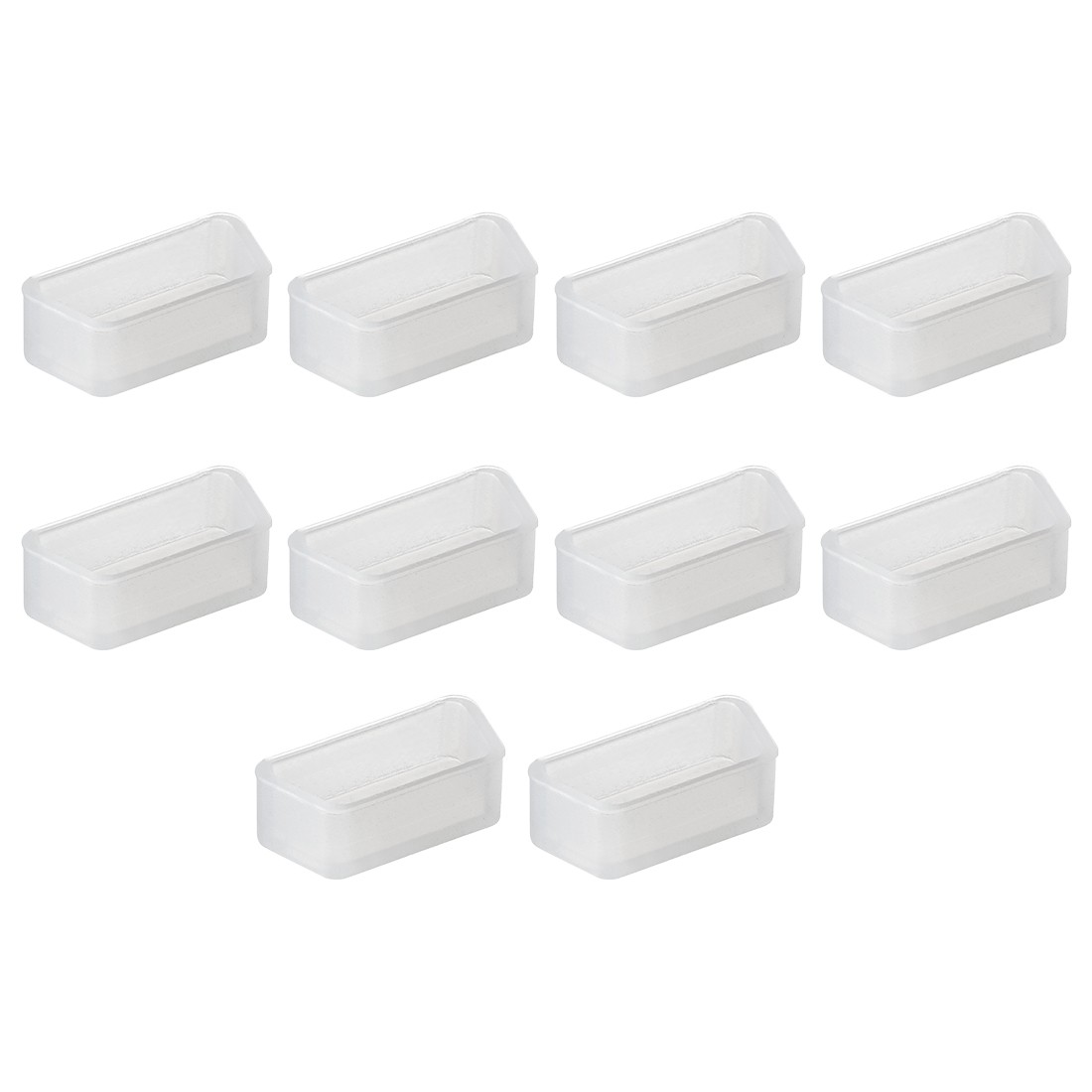 Silicone VGA Port Anti-Dust Stopper Cap Cover for DB9, RS232, Clear 10pcs