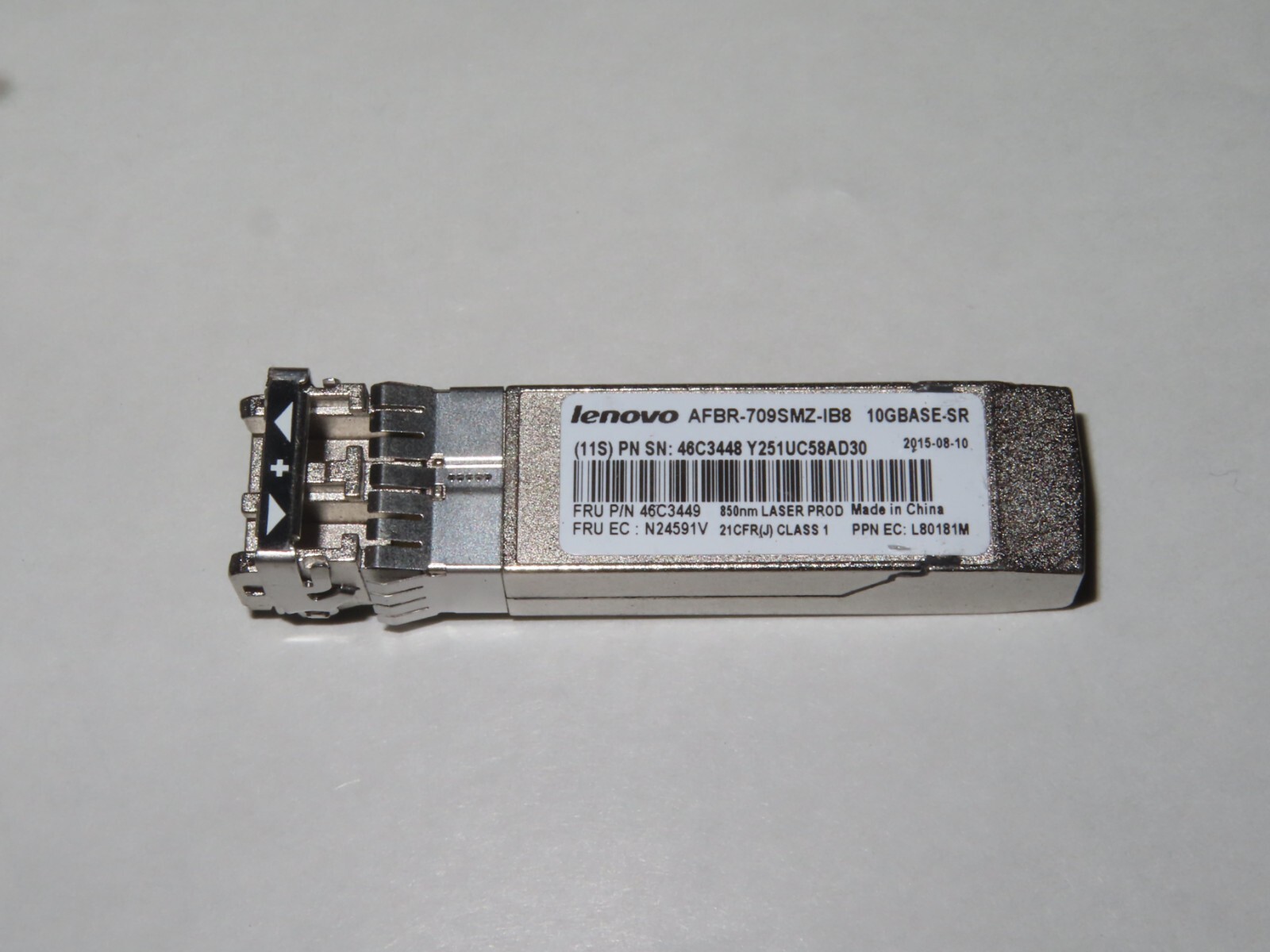 46C3449 Lenovo Avago AFBR-709SMZ-IB8 10GB SFP+ TRANSCEIVER 10GBASE-SR 46C3448