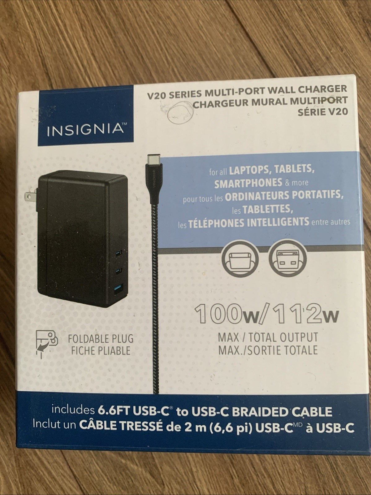 Insignia 112W USB-C Wall Charger with 2 USB-C & 1 USB Ports GaN PD 3.0 PPS